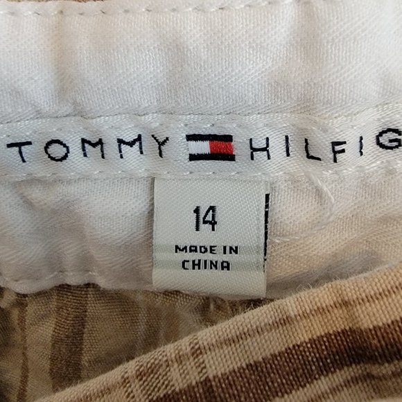 Trendy Brown/Tan Plaid Bermuda Shorts - Tommy Hilfiger - Picture 2 of 3